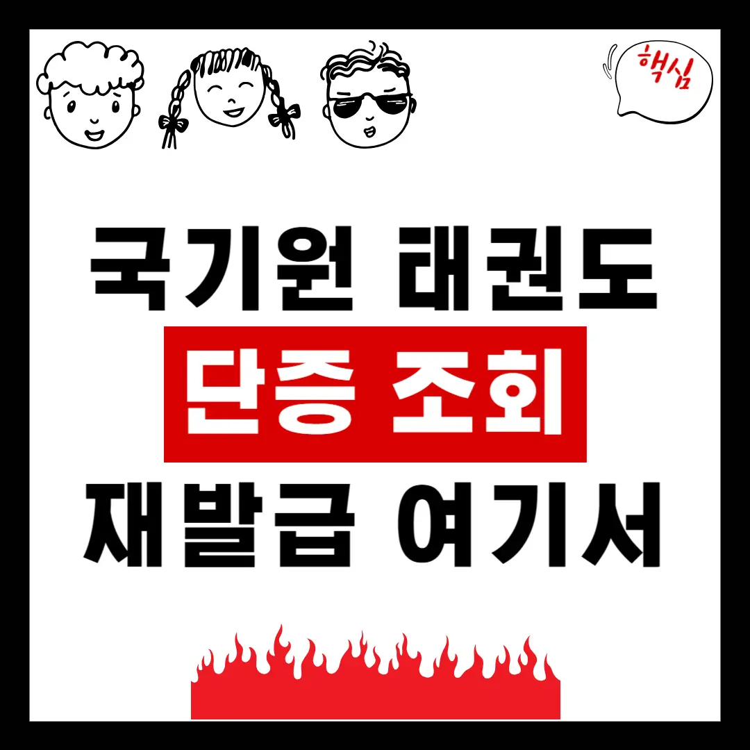태권도 단증 재발급